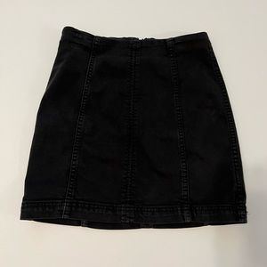 Free People We The Free Modern Femme Denim skirt, black, size 0
